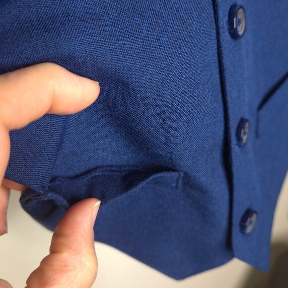 VAN HEUSEN Royal Blue Button Front Vest Boys Size 4 - Picture 3 of 7